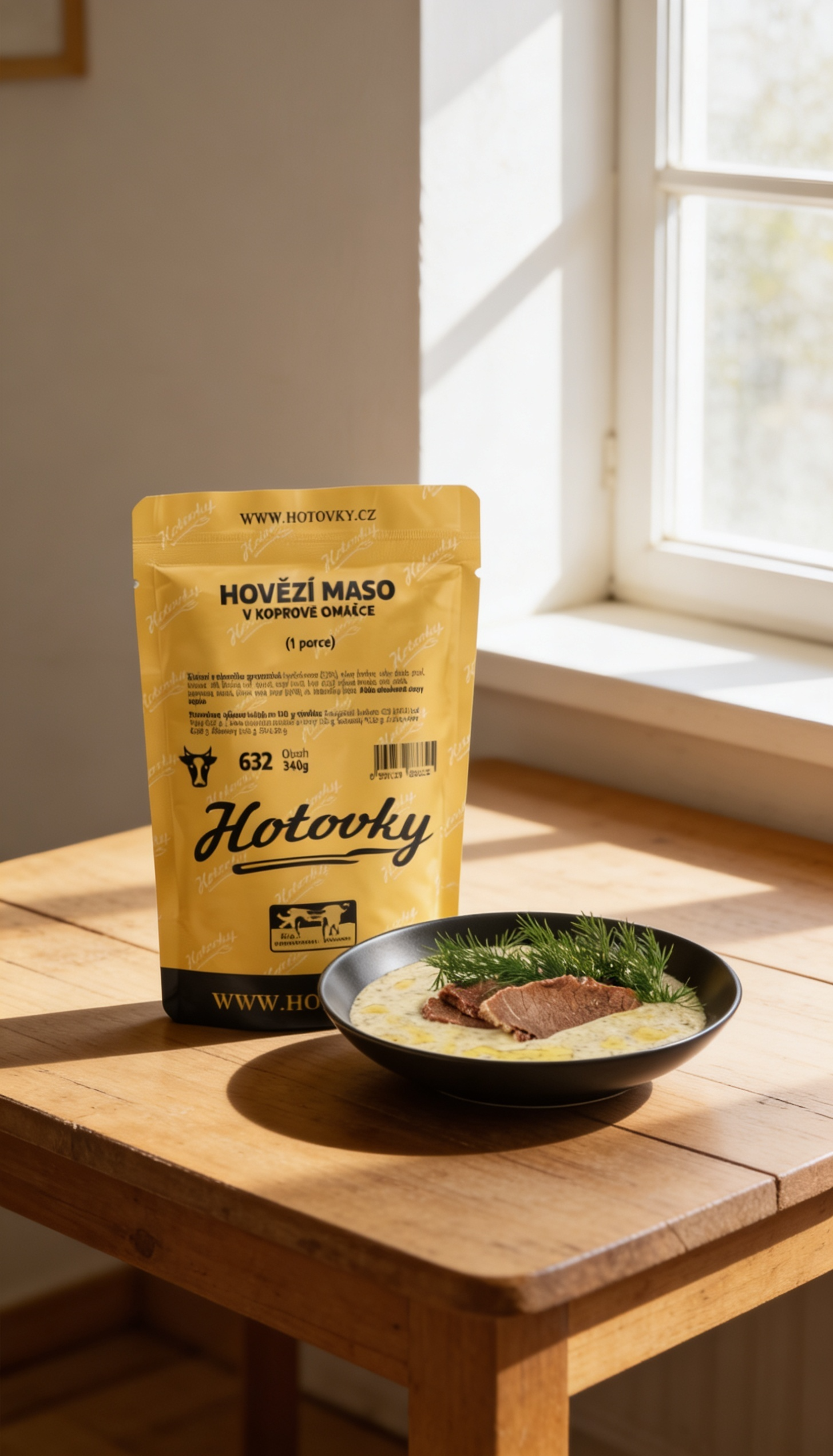 Hovädzie v kôprovej omáčke 1 porcia
